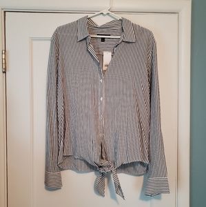 Banana Republic cute striped button-down top